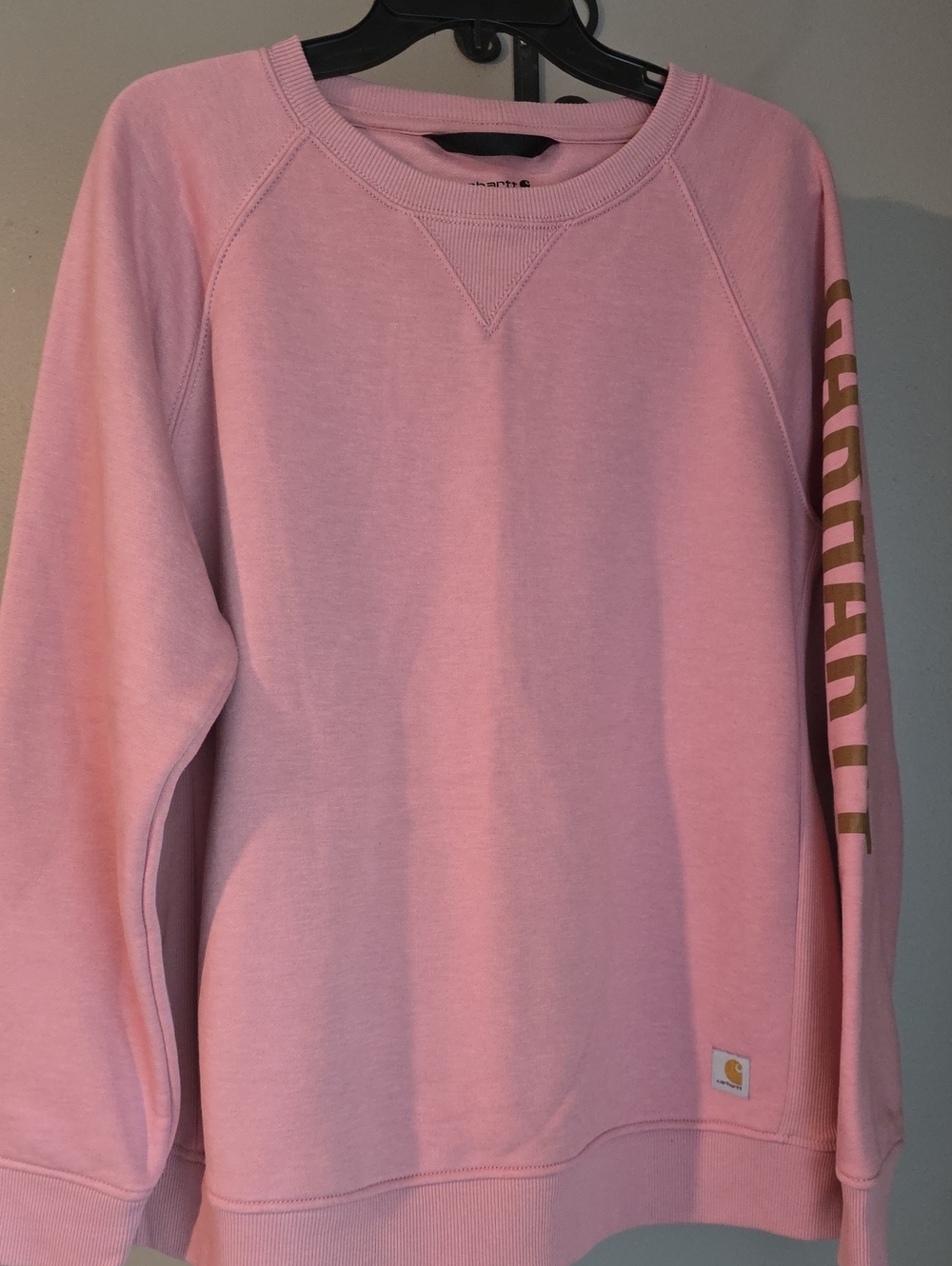 Carhartt Women's Light Pink Crewneck Sweatshirt Size 1X